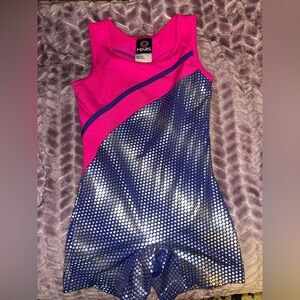 Pink and Blue Moves Leotard